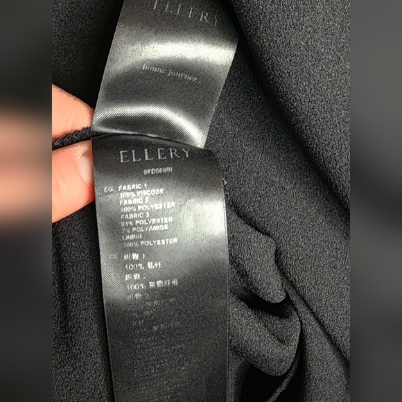 ELLERY Calabasas Zip Up Panel Long Sleeve Black Dress Size 14 - Picture 4 of 13